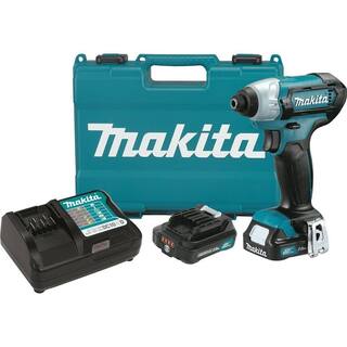 Makita 12V max CXT Lithium-Ion 14 in. Cordless Impact Driver Kit with (2) Batteries 2.0Ah Charger Hard Case DT03R1