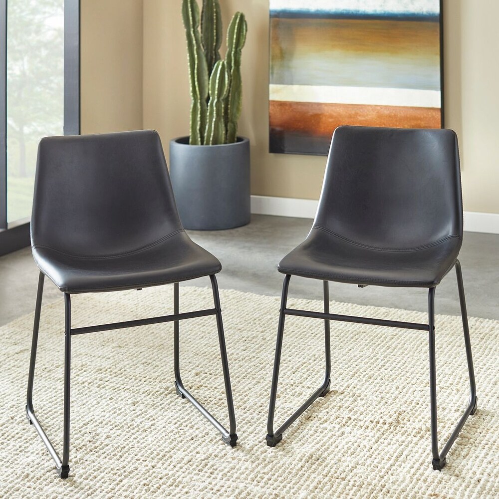 George PU Leather Dining Chair Set of 2