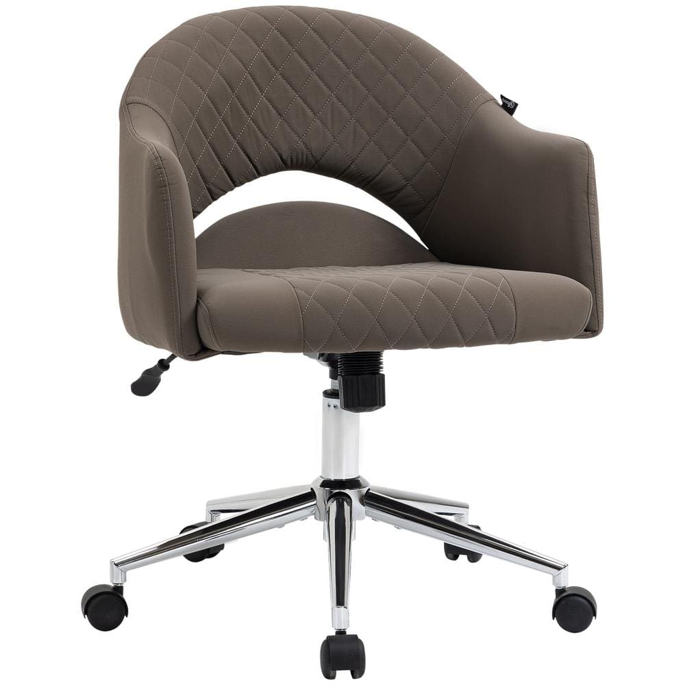 Vinsetto Brown Nylon Office Chair, Computer Desk Chair with Adjustable Height and Padded Seat 921-461BN