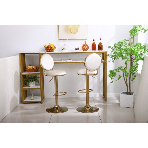 2pcs Bar Stools Round Seat High Quality Dining Chairs