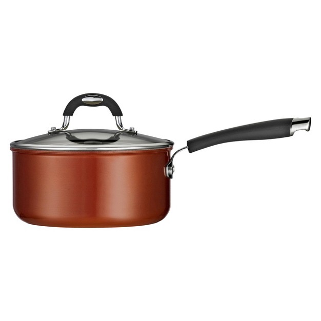 Tramontina Style Ceramica 3 Quart Aluminum Covered Sauce Pan Metallic Copper