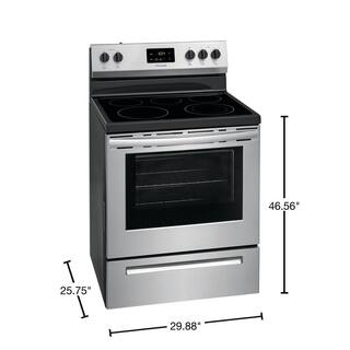 Frigidaire 30 in. 5 Element Freestanding Electric Range in Stainless Steel FCRE3052AS