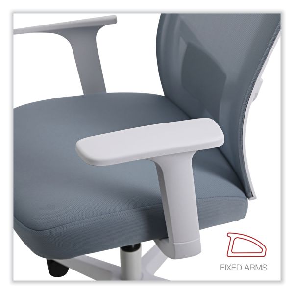 Workspace by Alera Mesh Back Fabric Task Chair， Supports Up to 275 lb， 17.32