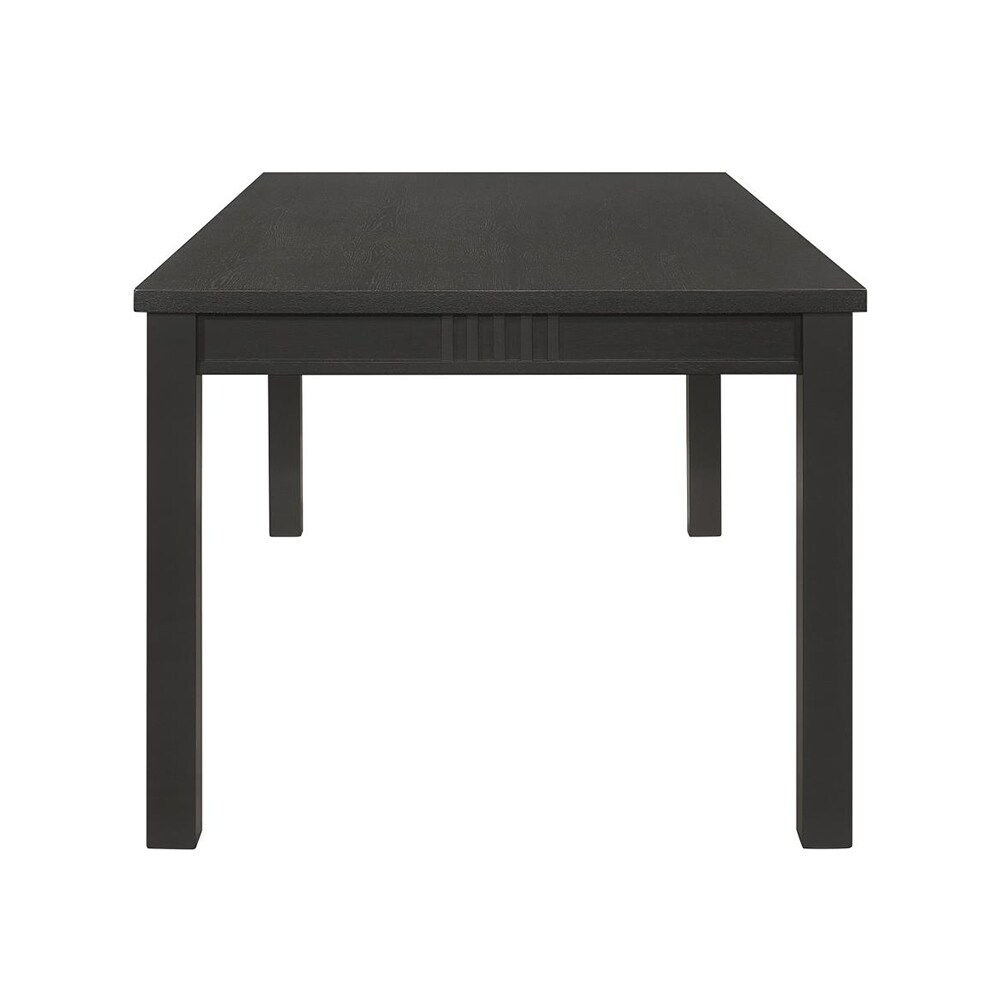 Rectangular Wooden Dining Table in Matte Black