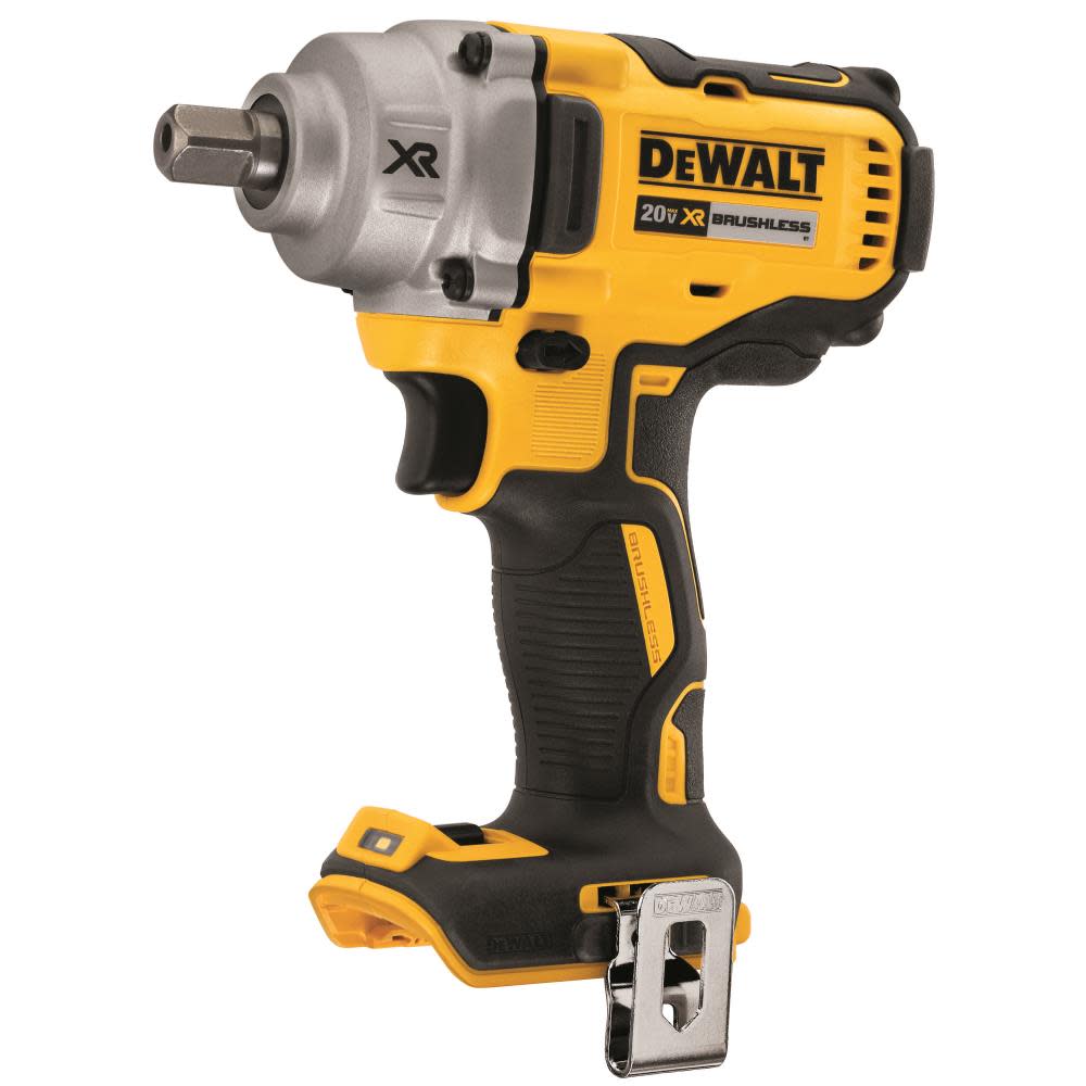 DEWALT 20V MAX XR 1/2 Impact Wrench Mid Range with Detent Pin Anvil and Lithium Ion Battery Starter Kit Bundle