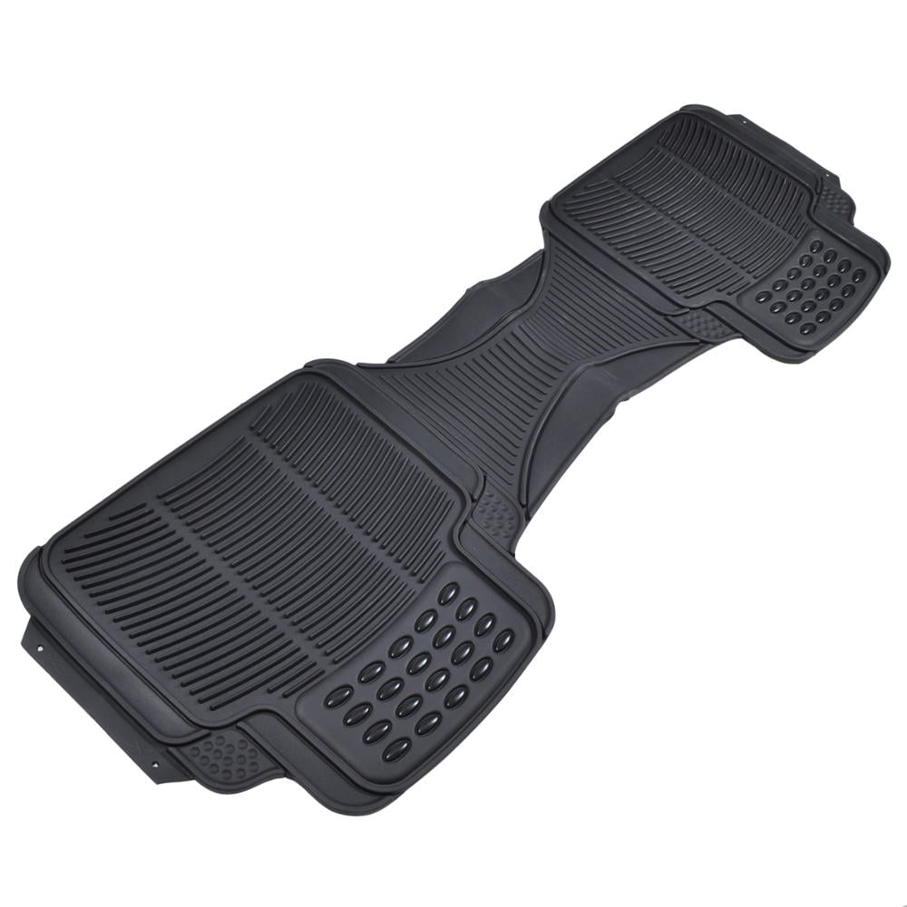 BDK 1-Piece Ridged Rubber Floor Mats Car SUV， Van and Truck Trimmable Liner