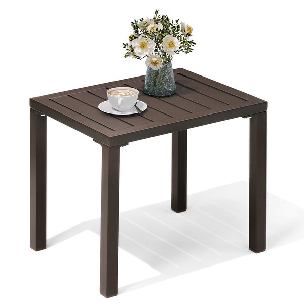 VredHom Outdoor Aluminum Patio Side Table