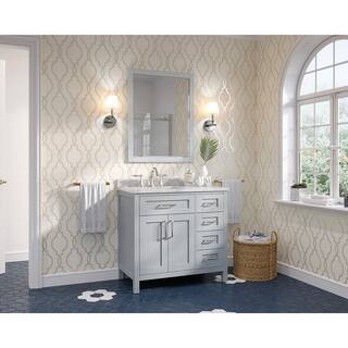 Home Decorators Collection Riverdale 36 in. W x 21 in. D Vanity in Dove Grey with a Cultured Marble Vanity Top in White with white Sink Riverdale 36G