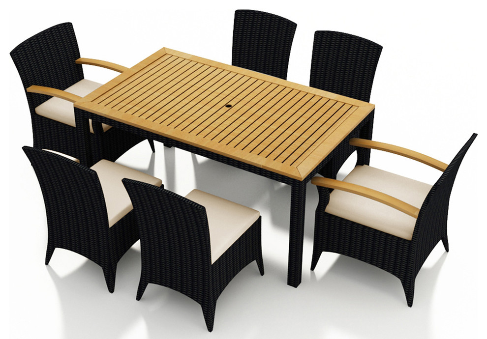 Arbor 7 Piece Dining Set   Tropical   Outdoor Dining Sets   by Harmonia Living  Houzz