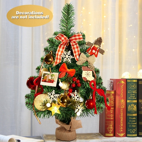 Costway 2Ft Season Decoration PVC Artificial Small Christmas Tree