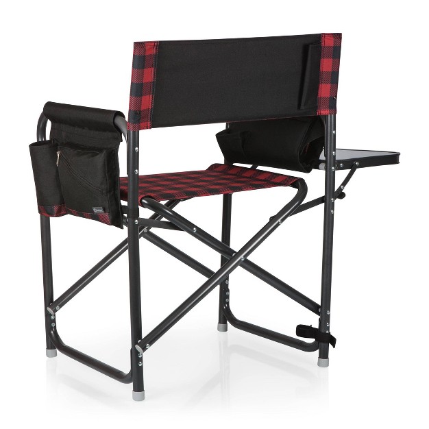 Picnic Time Outdoor Directors Chair Red black