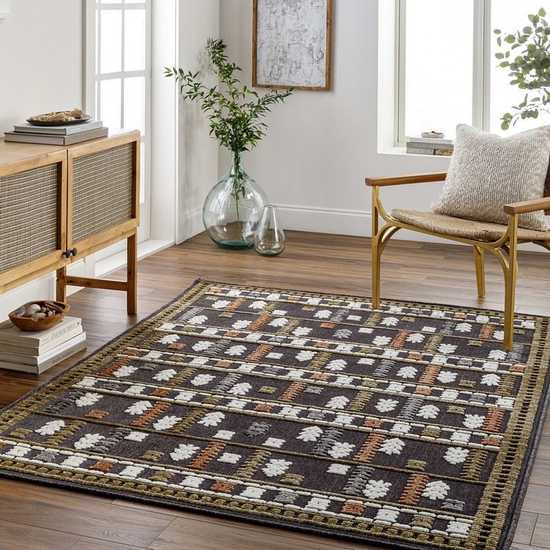 Caneyville Rustic Washable Area Rug