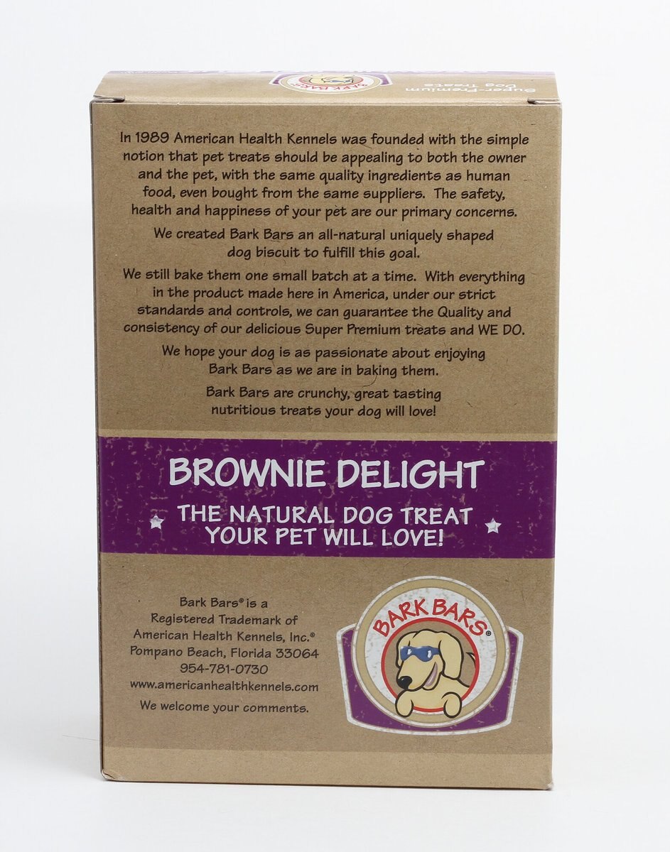 Bark Bars Brownie Delight Dog Treats， 12-oz box