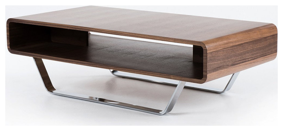 Andrea Modern Walnut Matte Coffee Table   Contemporary   Coffee Tables   by Rustic Home Furniture Deco  Houzz