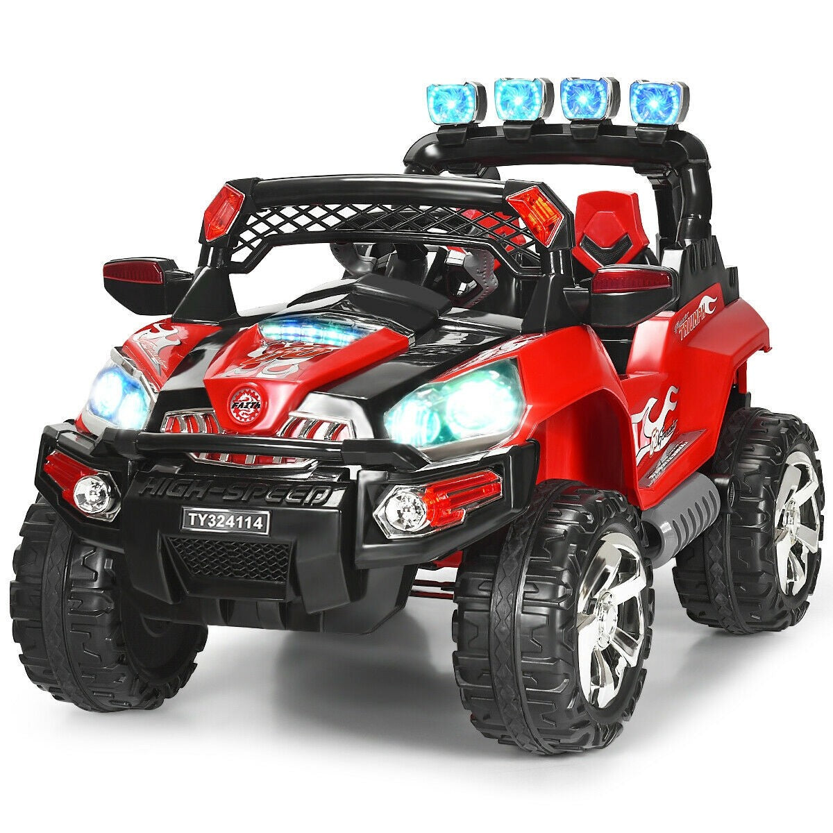 Costzon Ride On Truck, 12V Battery Powered Car (Red)