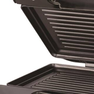 Brentwood Appliances 44 sq. in. Black Stainless Steel Nonstick Panini Press and Sandwich Maker TS-246