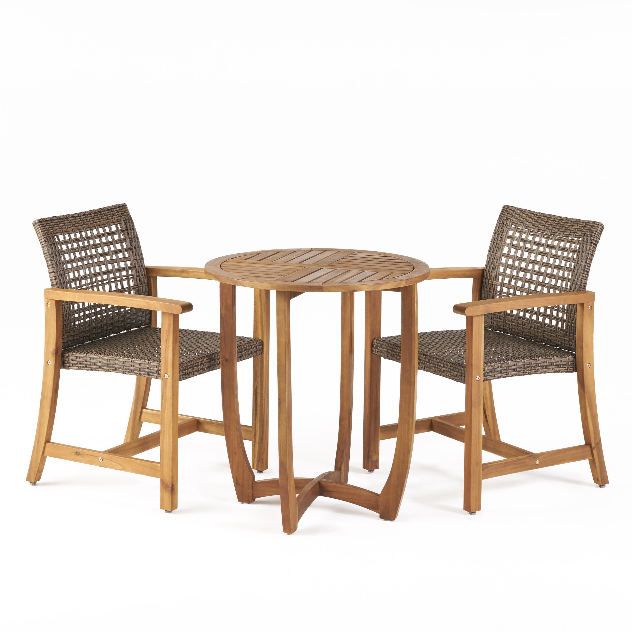 Ayush Outdoor 2 Seater Acacia Wood Dining Set