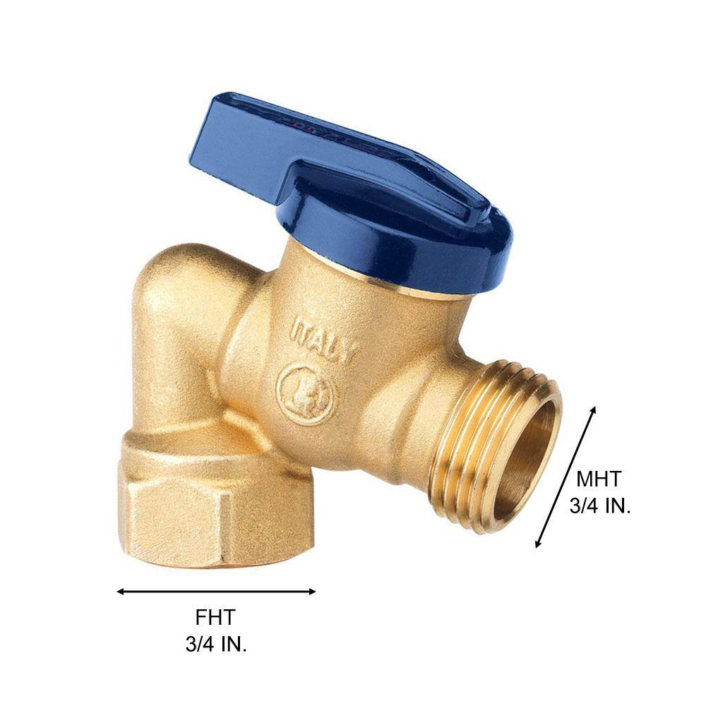 Everbilt 34 in. FIP x 34 in. MHT Quarter Turn Brass Garden Valve VGRQTRB4EB