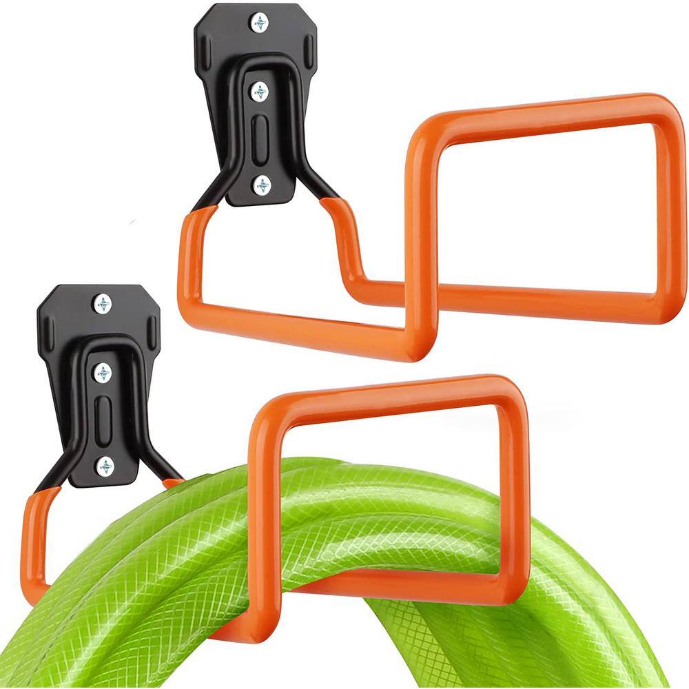 Cubilan 2-Pieces Garden Hose Holder Wall Mount Water Hose Hanger for Wall Heavy Duty Metal Tube Stand with 6-Screw B0BMB921ZM