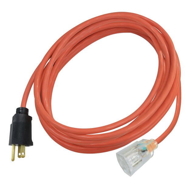 Projex Indoor Or Outdoor 25 Ft L Orange Extension Cord 12 3 Sjtw