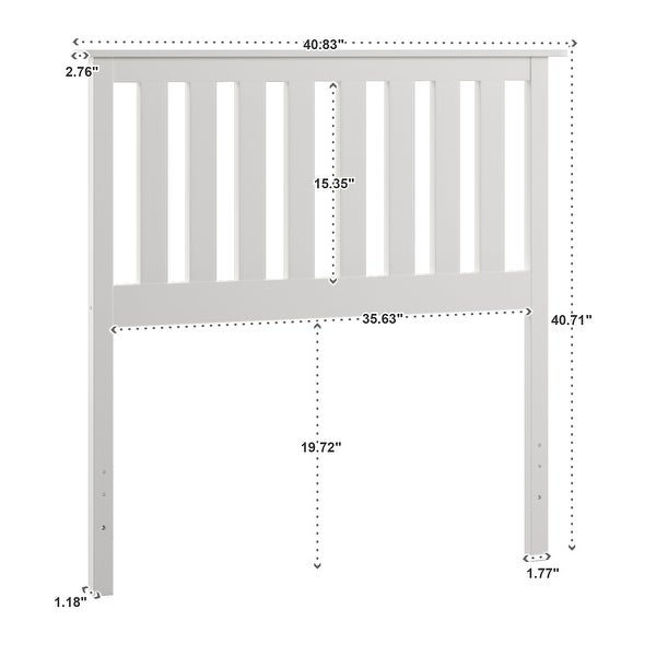 Hammersley Mission Slatted White Wood Headboard by iNSPIRE Q Classic - - 12546900