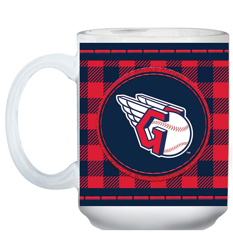 Cleveland Guardians 15oz. Buffalo Plaid Father's Day Mug