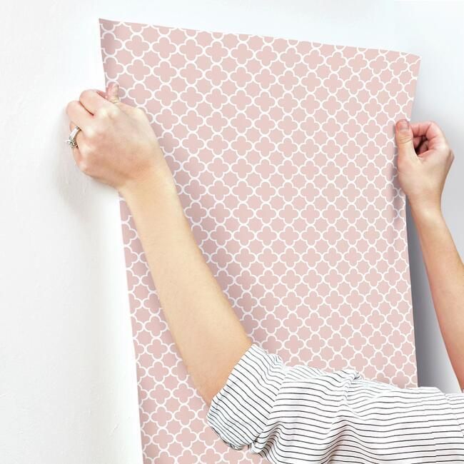 Framework Wallpaper in Pink from the Geometric Resource Collection