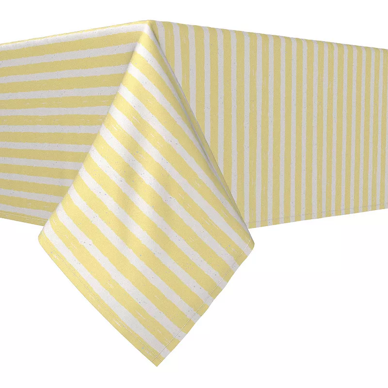 Rectangular Tablecloth， 100% Cotton， 52x84， Lemonade Stripe