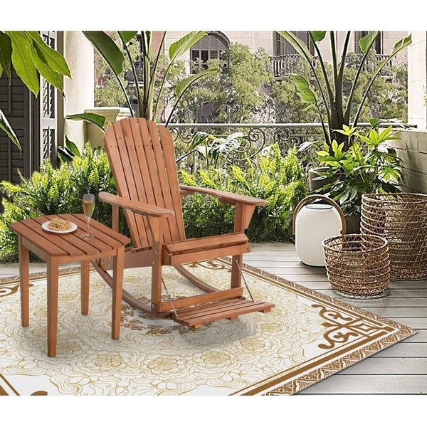 Zero Gravity Collection Adirondack Rocking Chair with Built-in Footrest (2 Pack) - Overstock - 33252666