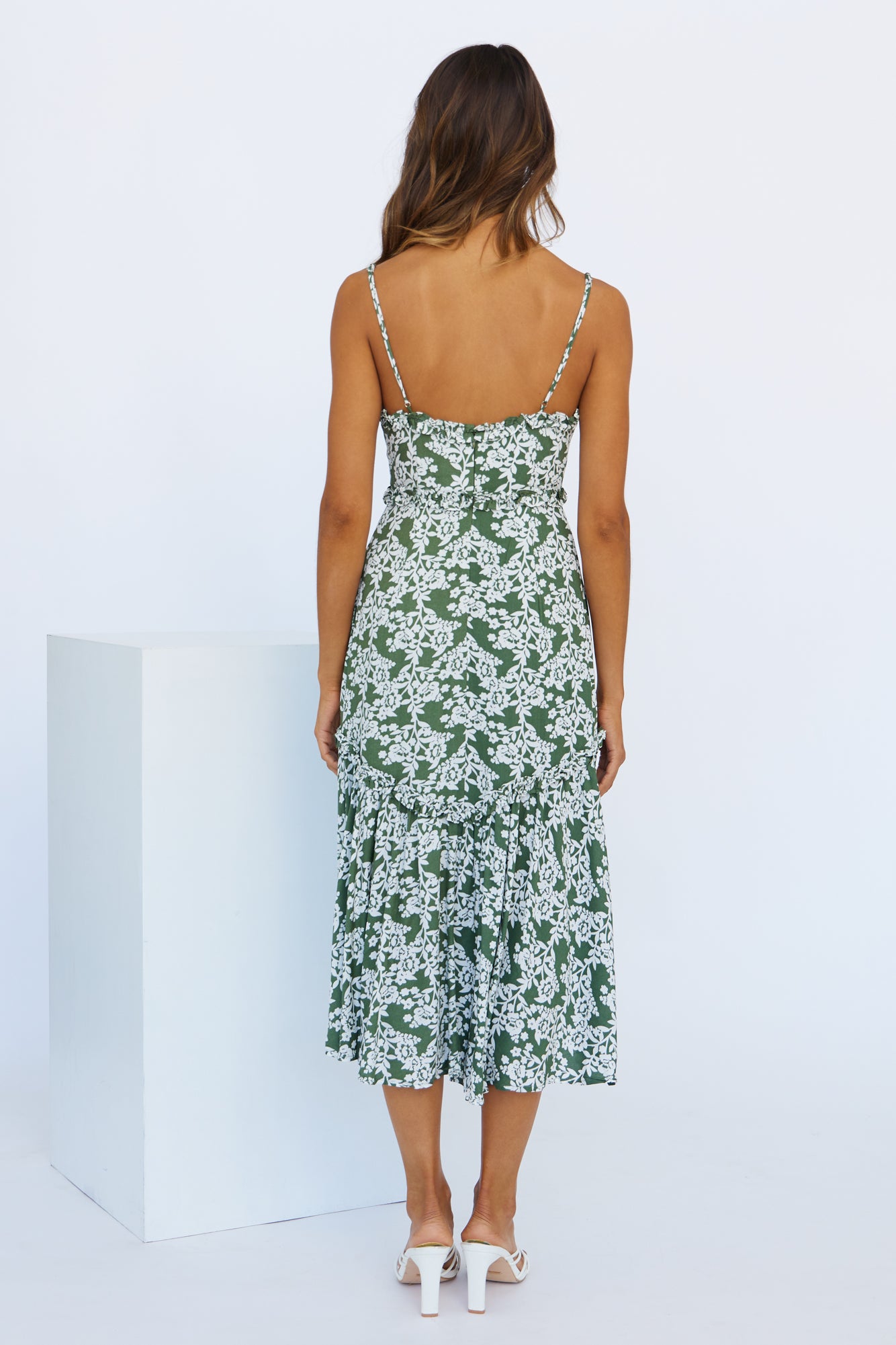 Echoes Of Summer Midi Dress Green