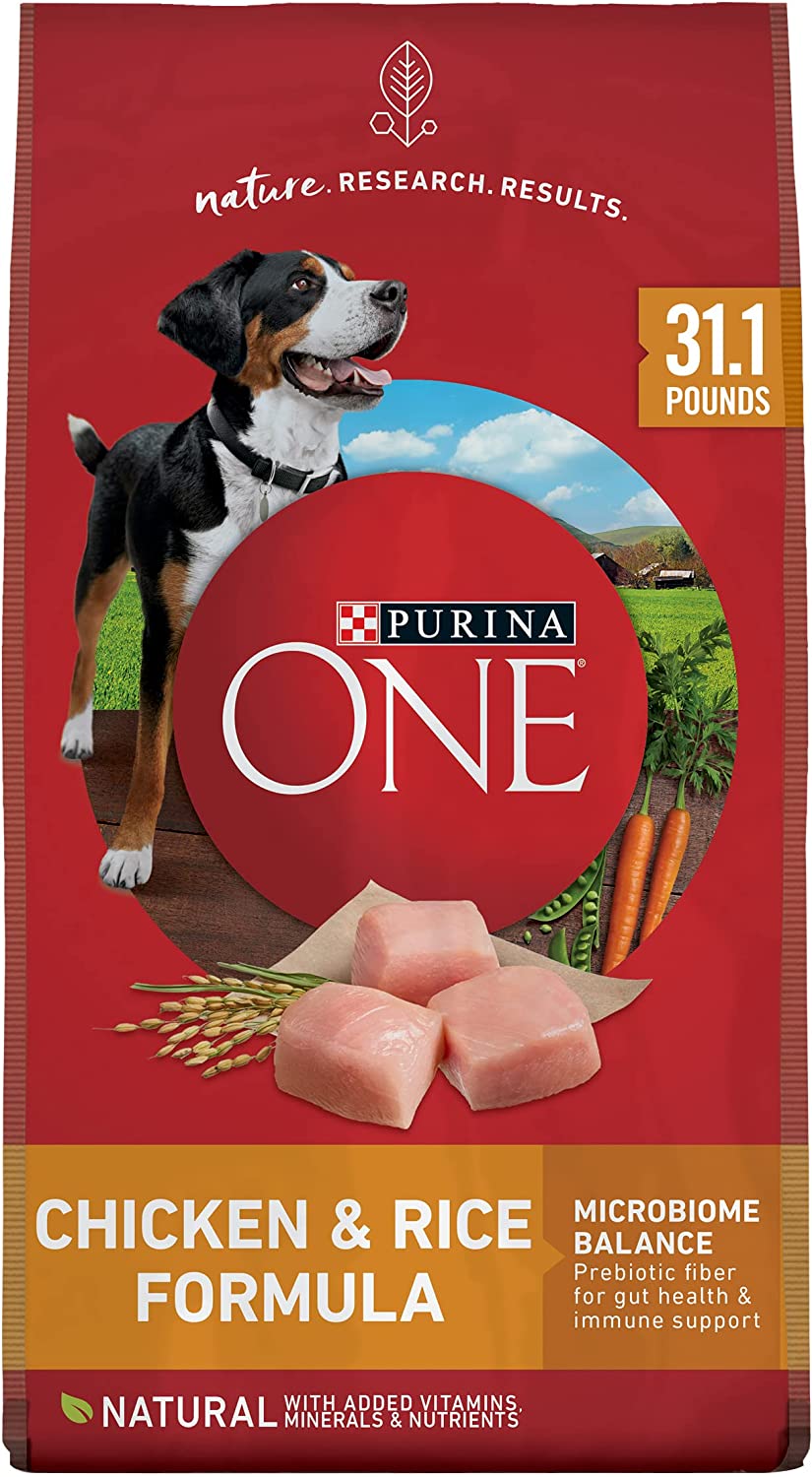 Purina ONE Natural Dry Dog Food SmartBlend Chicken and Rice Formula - 31.1 lb. Bag