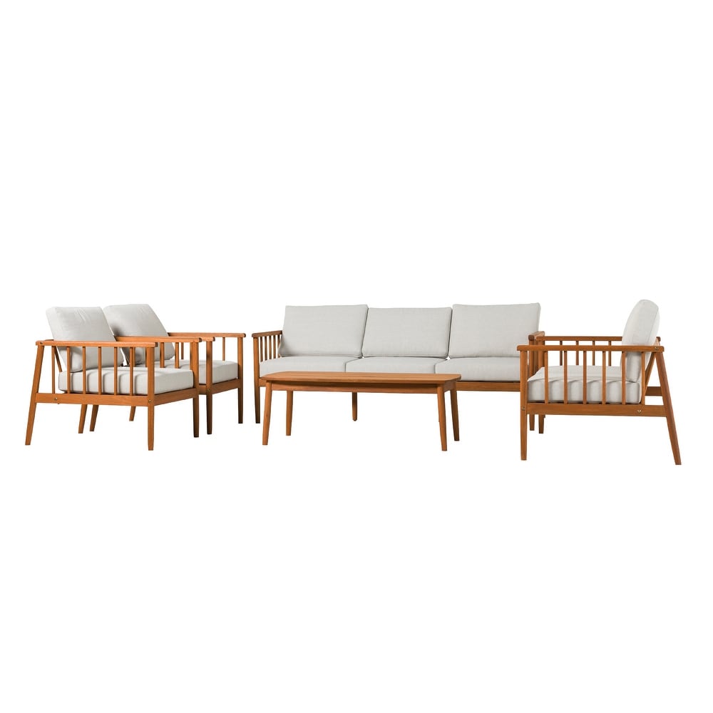 Middlebrook 5 Piece Modern Solid Wood Patio Set