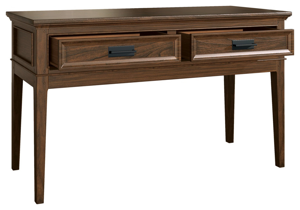 Traditional Console Table  Rubberwood Frame With Crown Molded Top  amp2 Drawers   Transitional   Console Tables   by Decor Love  Houzz