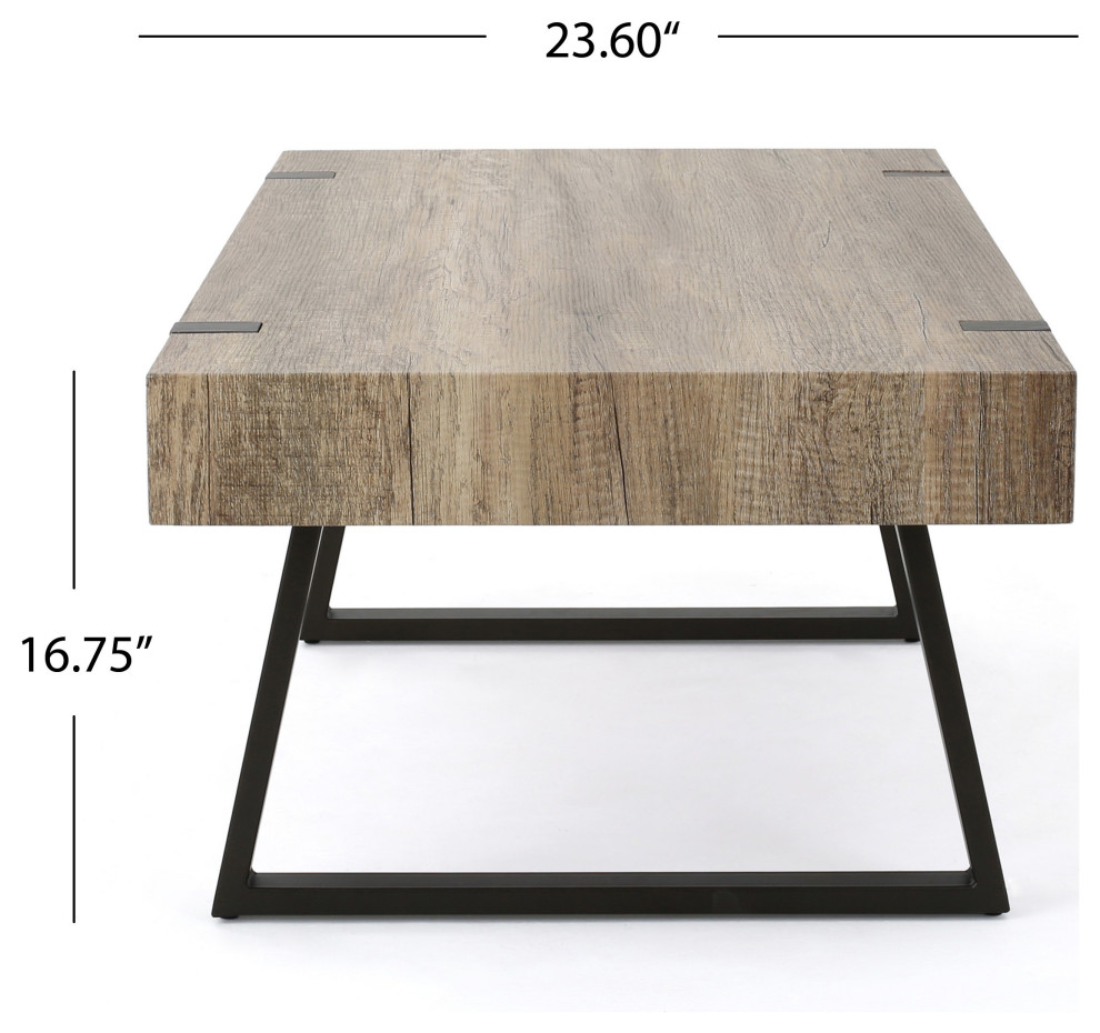 GDF Studio Genwa Canyon Coffee Table   Industrial   Coffee Tables   by GDFStudio  Houzz