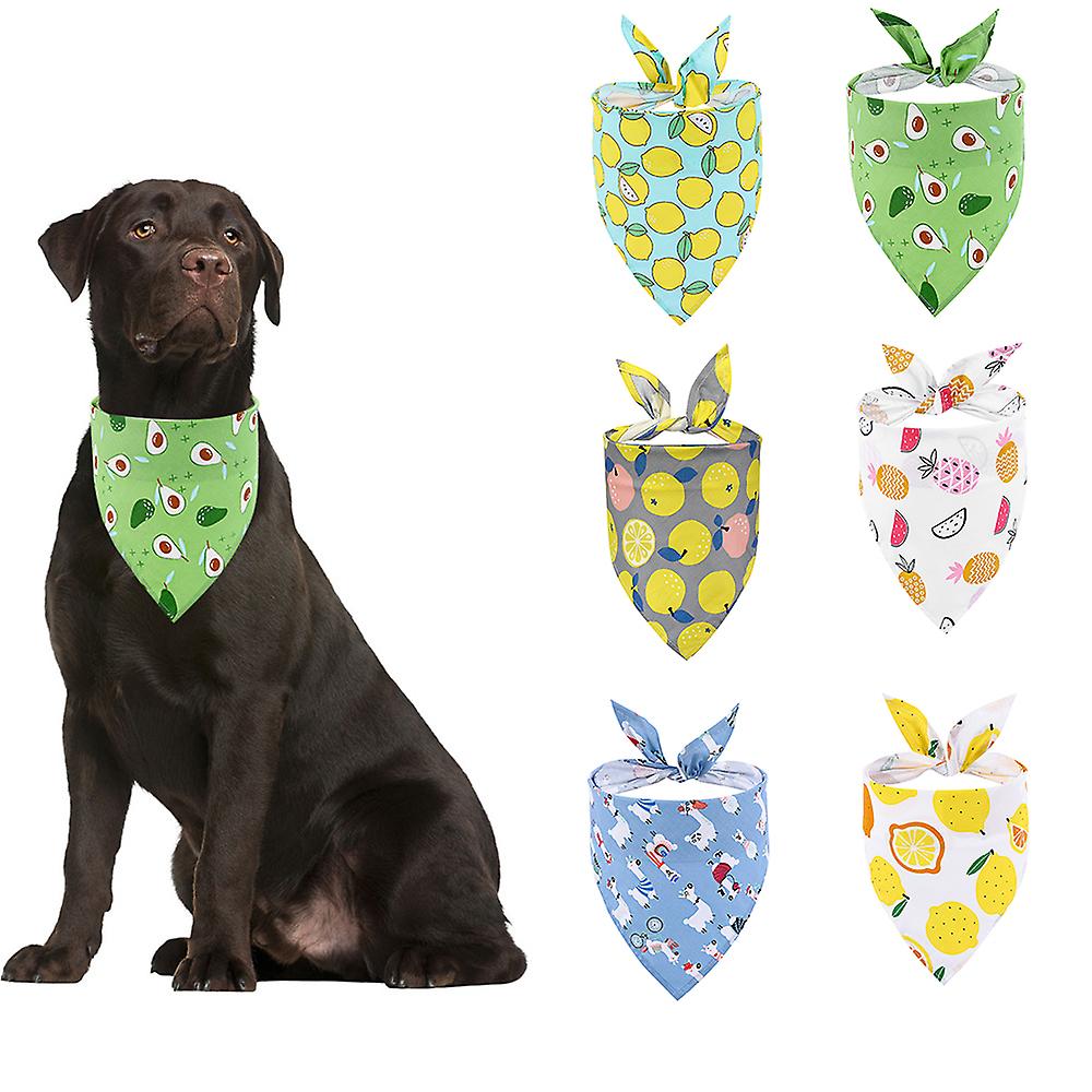 Dog Scarf Collar Triangle Scarf Bib Scarf Accessory Pet Cat And Puppy Saliva Towelgreen With Lemon