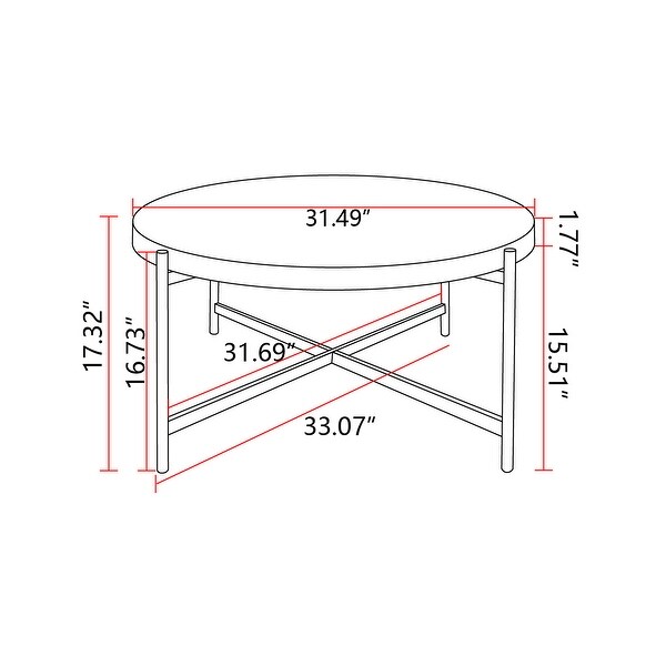 Modern Thread Design Round Coffee Table