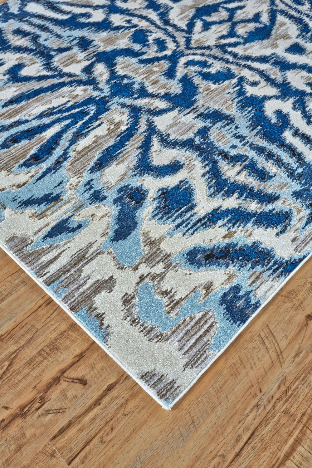 Carini Blue and Taupe Rug by BD Fine