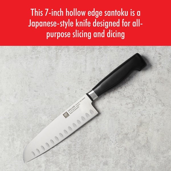 ZWILLING Four Star Hollow Edge Santoku Knife