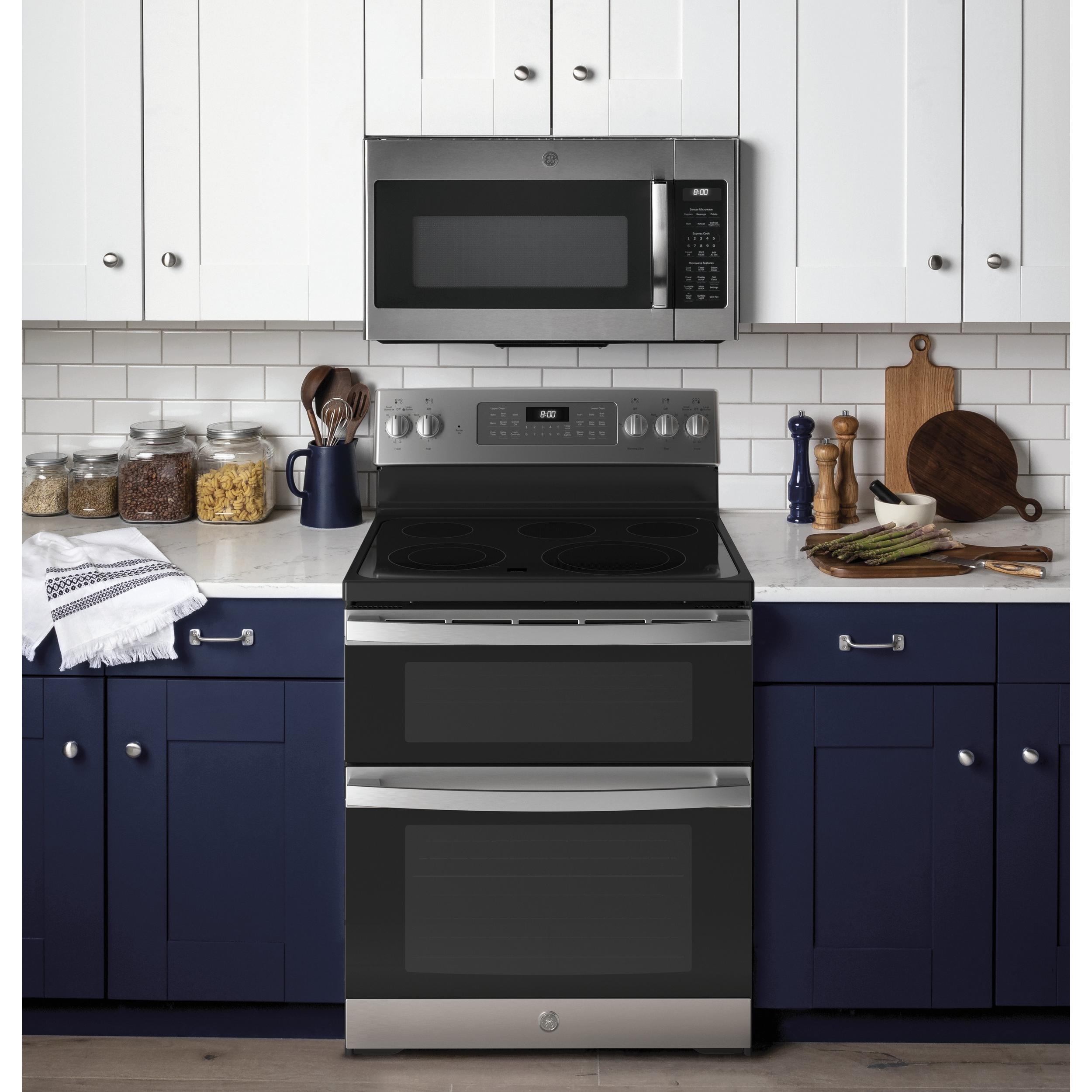 GE 30-inch Freestanding Electric Range with Convection Technology JBS86SPSS