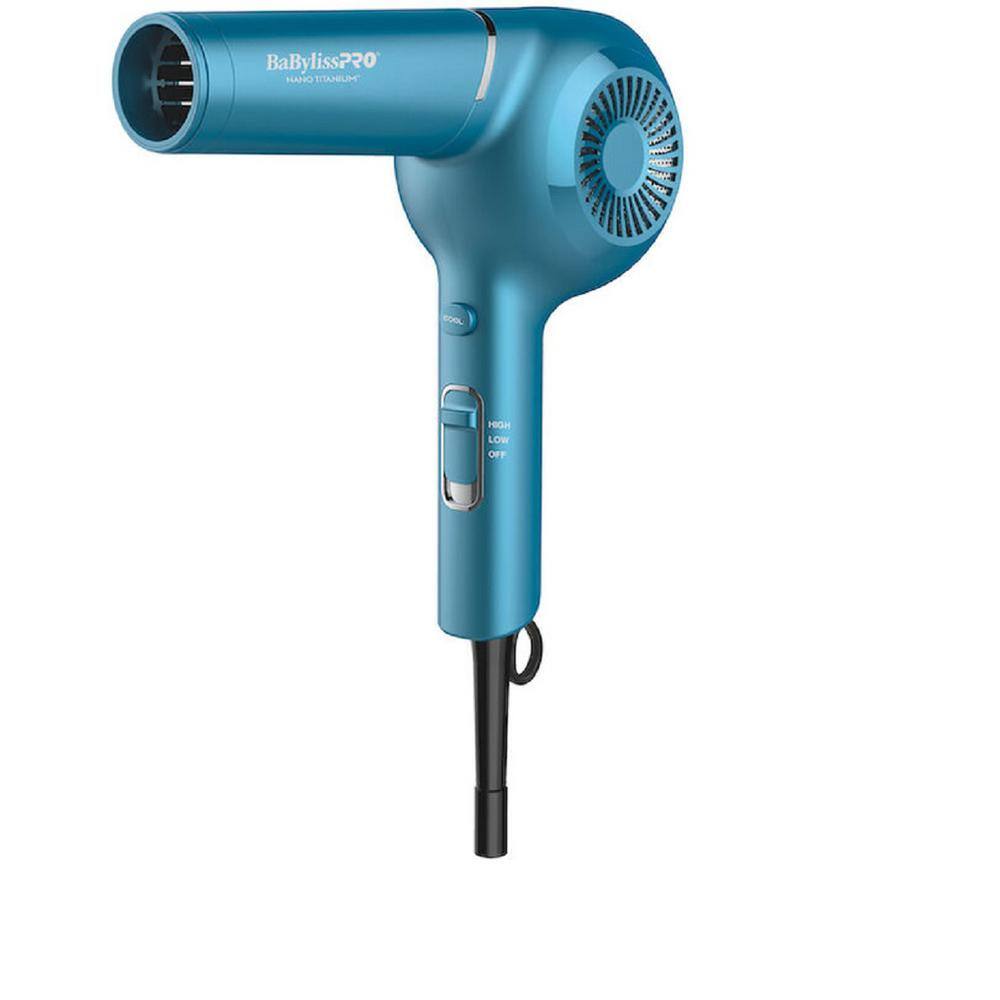 Conair BaBylissPRO Nano Titanium Classic Professional Pistol-Grip 1875-Watt Hair Dryer Blue BNT5175UC