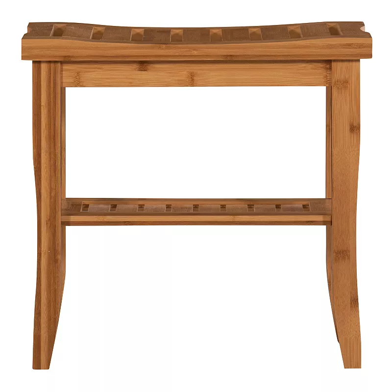 Linon Bracken Bamboo 18-in. Stool