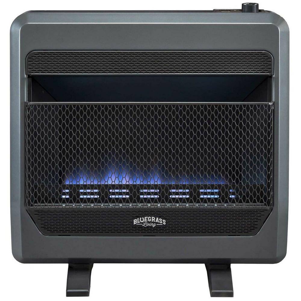 BLUEGRASS LIVING 30000 BTU Propane Gas Vent Free Blue Flame Gas Space Heater With Blower and Base Feet 200093