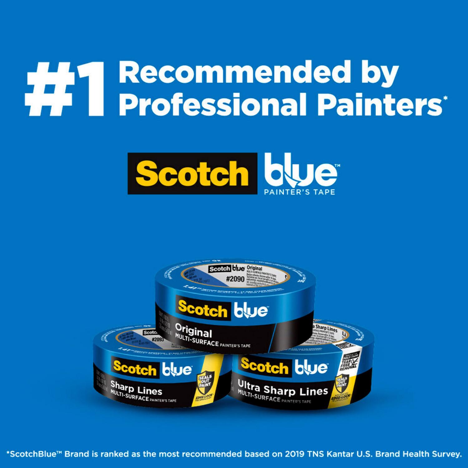 ScotchBlue 1.41 in. W X 60 yd L Blue Medium Strength Painter-u0027s Tape 3 pk