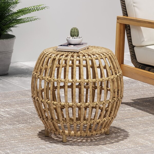 Rattan WOVEN SIDE TABLE