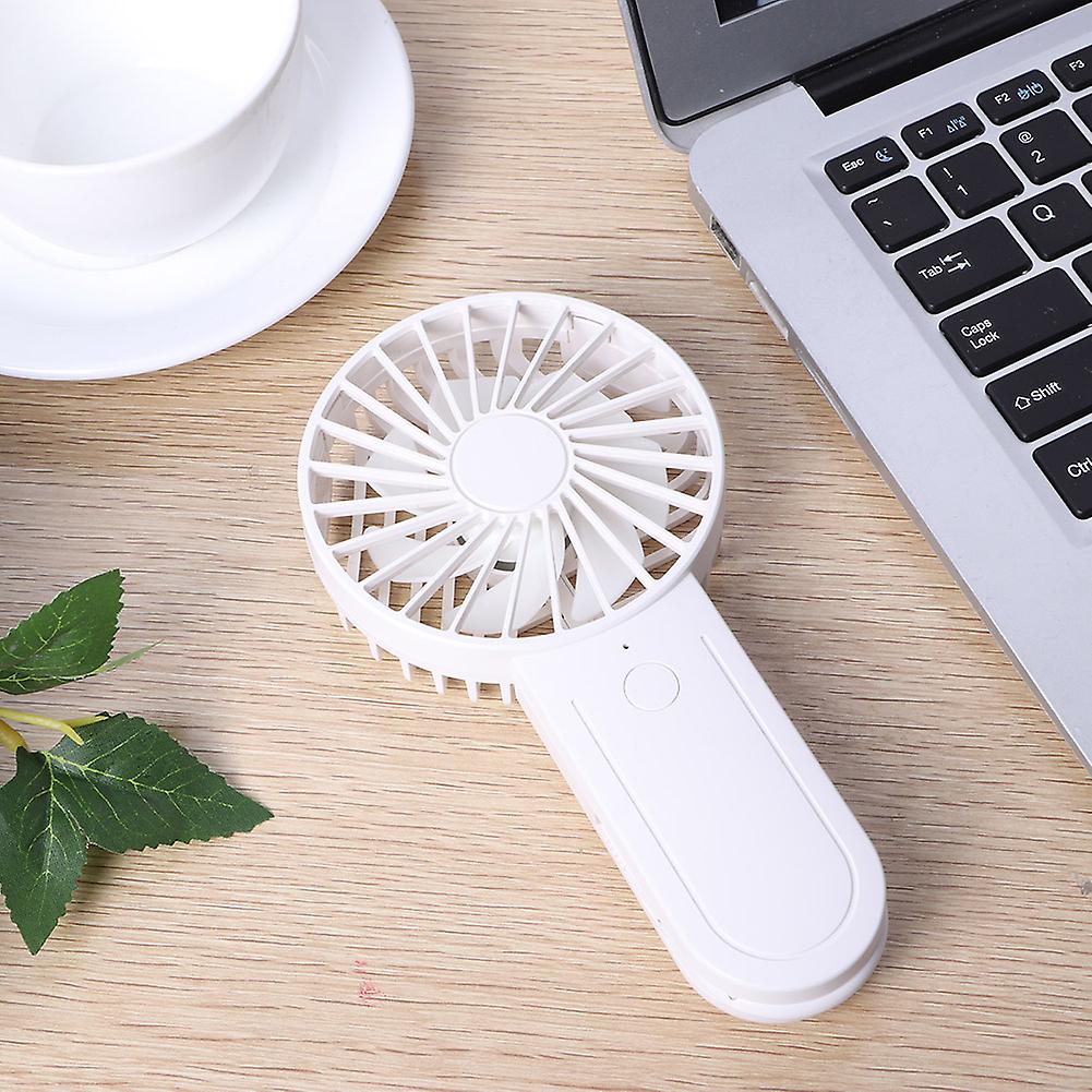 Mini Handheld Fan Telescopic Hook Fan USB Charging for Travel Office RoomWhite