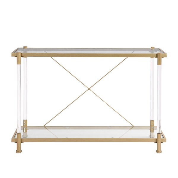 Acrylic Glass Side Table，Chrome Sofa Table， Console Table