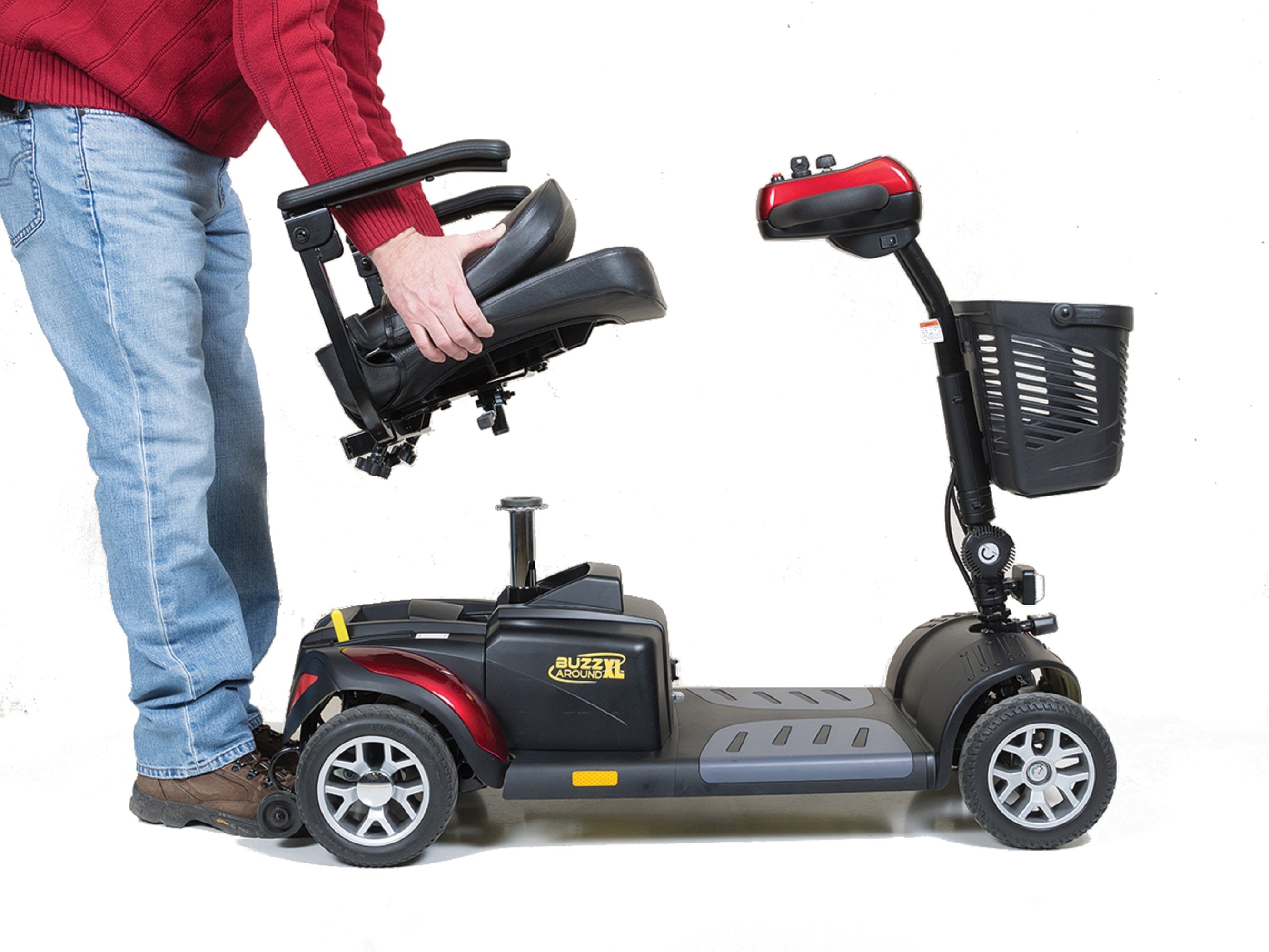 Golden Technologies - Buzzaround XL - Travel Scooter - 4-wheel - Red