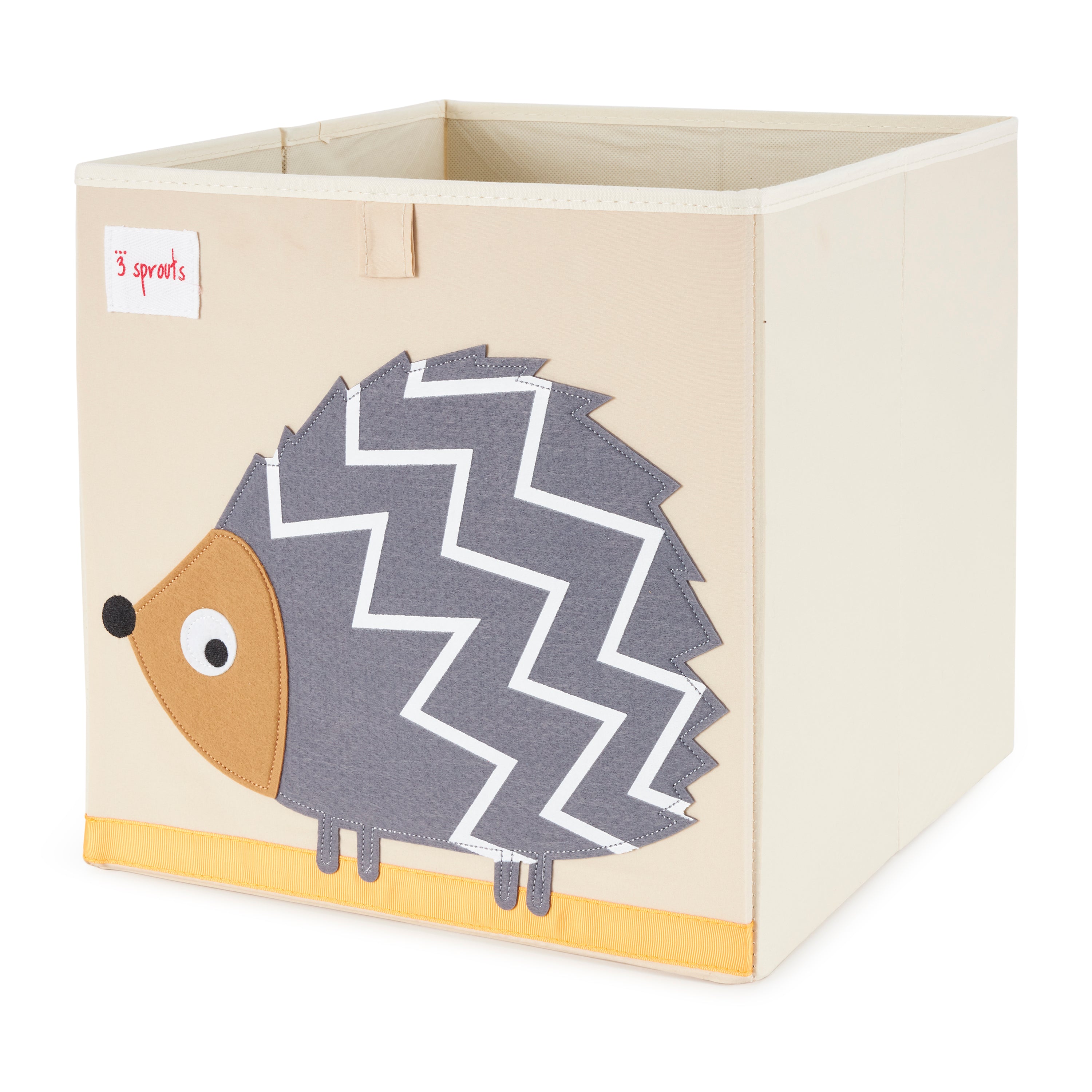 3 Sprouts Kids Felt Dragon Storage Cube Bin w/ Hedgehog Fabric Storage Cube Bin