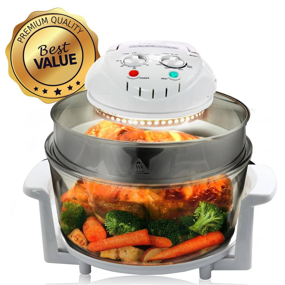 MegaChef 9 Qt. White Electric Halogen Multi-Cooker 985111879M