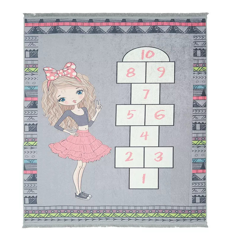 Mother Ruggers Hoppy Scotch Machine Washable Colorful Kid's Rug